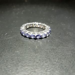 GENUINE Tanzanite Eternity Band Ring